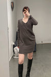 marc le bihan off shoulder skirt 2852 E23 MOKA